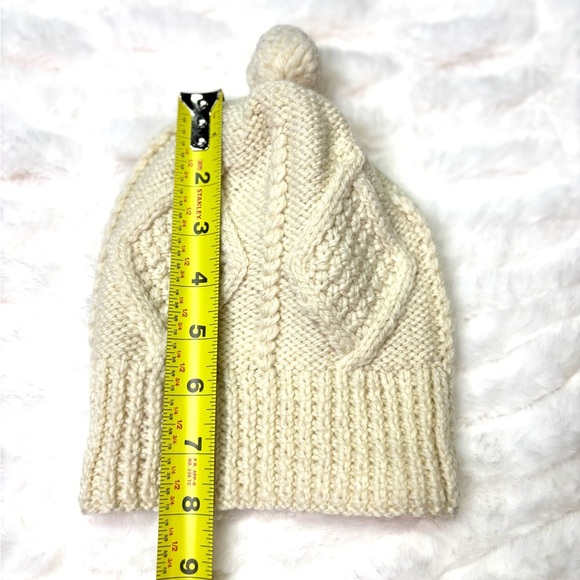 Kid Sized Irish Wool Standun Winter Hat Ivory- Warm - Picture 3 of 5
